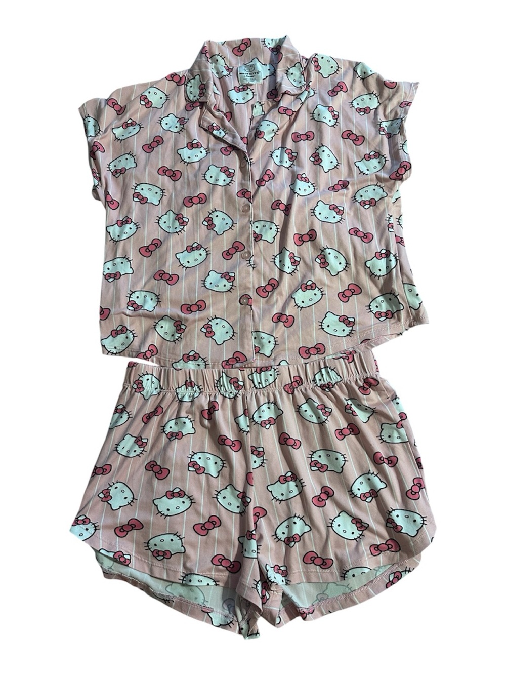 Sanrio Hello Kitty 2-piece pajama short set.